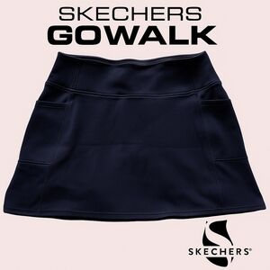 SKECHERS GO WALK Skirt Hi Waist Breathable NAVY with pockets & under sh…